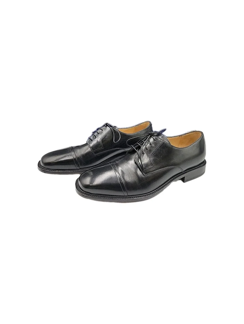 Johnston & Murphy Melton Cap Toe Oxford Black Dress Shoes 11